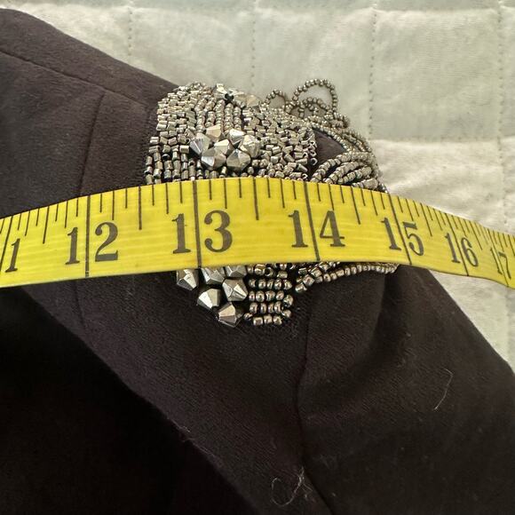 H&M Womens Jacket Chain Embeliished Shoulder Open Front Evening Party Goth | 4 - Picture 12 of 12